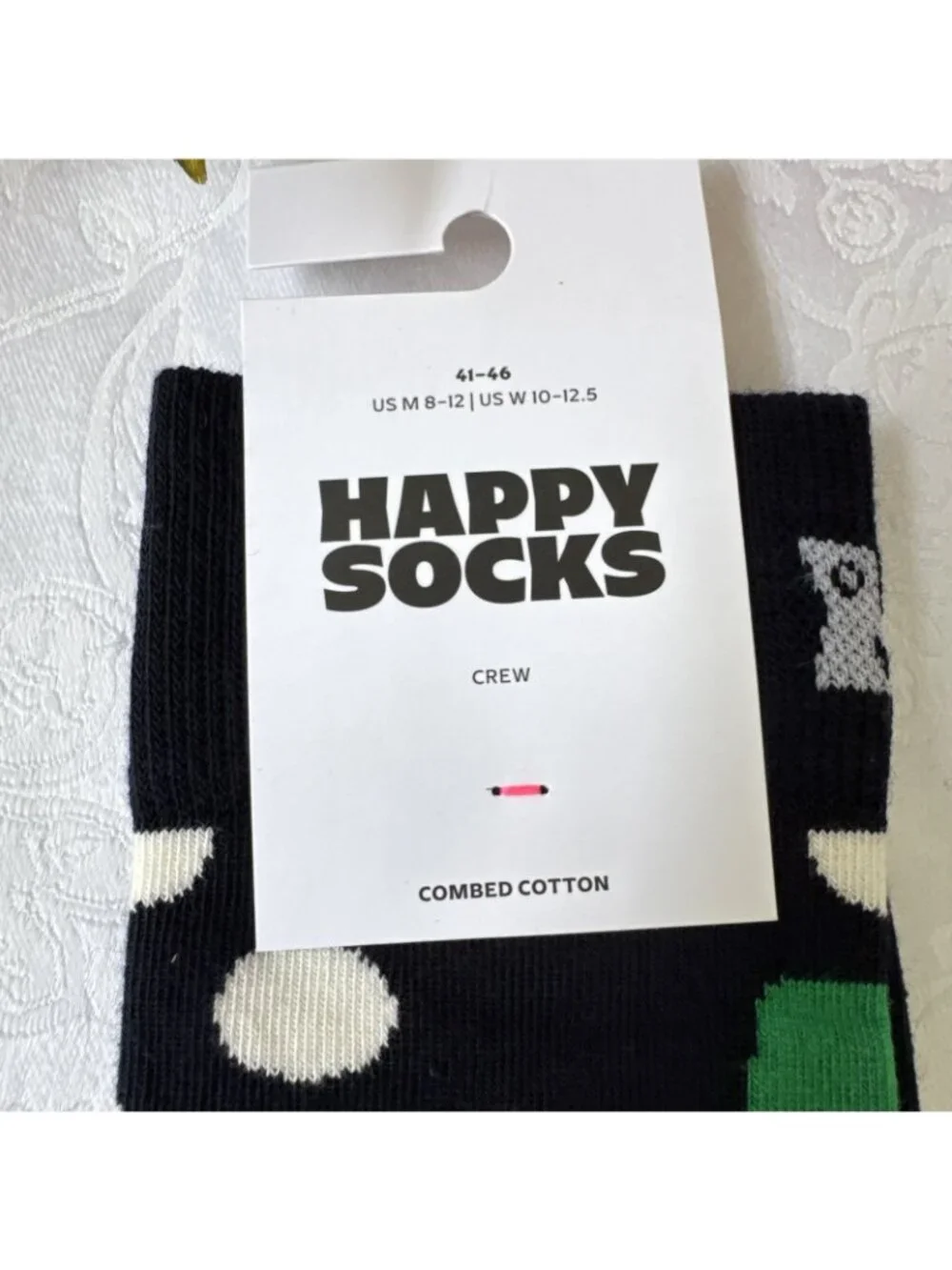 Happy Socks Medium 8-12 Crew Socks Christmas Snowman Holiday Novelty 41-46 NEW